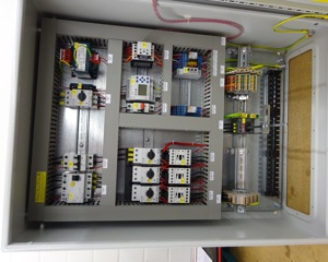 Control cabinet egg cross collection